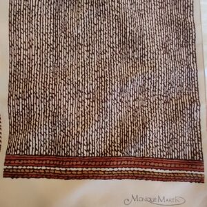 Monica Martin Brown & Cream Patterned soft Scarf